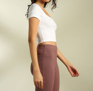 Camiseta corta superventas para mujer, camiseta lisa para mujer, Top corto de algodón 100%, camisetas de manga corta para mujer - Product Image 3