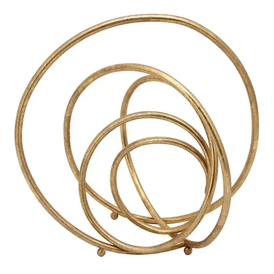 Dekorasi cincin Spiral logam emas