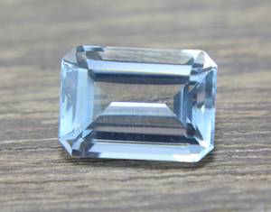 Pierre précieuse d'aquamarine bleue naturelle de 7,25 carats, taille octogonale facettée, 14x10x7 mm, Anabiya Gems, origine Afrique, pour la fabrication de bijoux - Product Image 2