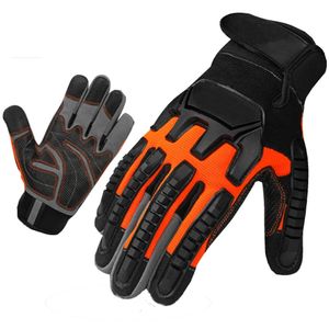 Vente en gros Gants de travail résistants antidérapants Gants de travail résistants aux gaz pétroliers TPR Gants de sécurité résistants aux chocs à pois - Product Image 1