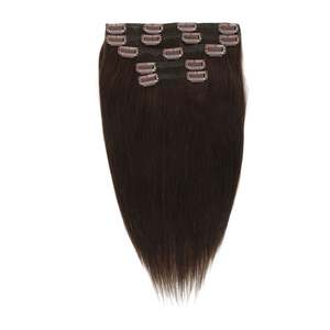 คลิปต่อผม 13 นิ้ว สีน้ำตาลเข้ม 1B เรมีอินเดียนแฮร์ แบบตรง - Product Image 3