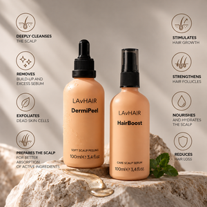 Ensemble de soins du cuir chevelu LAvHAIR pour la croissance des cheveux avec exfoliation du cuir chevelu et sérum stimulant la pousse des cheveux - Product Image 2