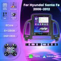 MEKEDE-Reproductor de audio TS para coche, Radio con Android, wifi, 4G, DVR, DSP, TMPS, compatible con Hyundai Santa Fe 2006-2012