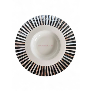 Assiettes de présentation de luxe en nacre avec finition nacrée irisée pour les acheteurs en gros de décoration d'événements - Product Image 2