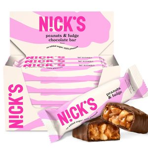 Barres chocolatées Keto N!CK'S aux cacahuètes et fudge, lot de 15 (40g chacune) - Product Image 1