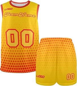 Uniforme de basket-ball léger 100% polyester pour adultes, style unique, couleur unie, haute qualité, taille plus, ensemble respirant - Product Image 5
