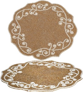 Nouveau Set de Table Perlé Décoratif de Luxe Moderne, Fait Main, Écologique, de Haute Qualité, à Prix Réduit Très Abordable - Product Image 6