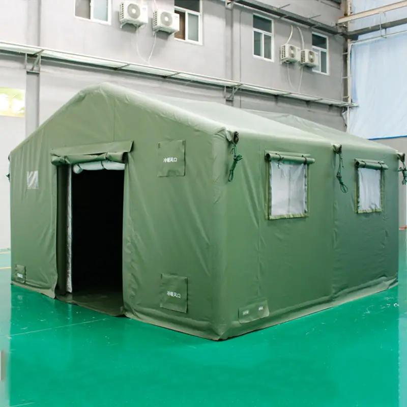 Fabricant chinois personnalisé tente d'urgence médicale mobile gonflable à double couche tente de sauvetage hospitalier de décontamination