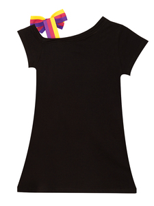 Unicornio Rock manga corta hasta la rodilla verano niños niñas vestido 100% algodón negro ODM envío rápido - Product Image 2