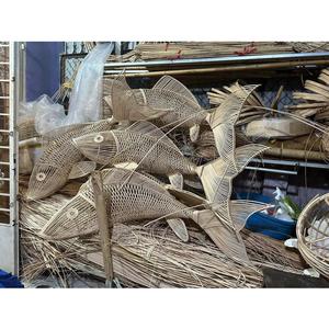 Application d'art de collection pour le lustre tissé léger suspendu de plafond en osier naturel de tissage fait à la main - Product Image 5