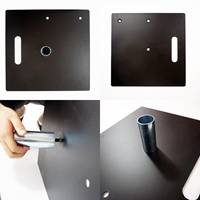 Les barres transversales verticales basent le tuyau et le système de draperie tiennent solidement n'importe quel poteau droit de taille fixe pour des décors, événements, cabines de photo