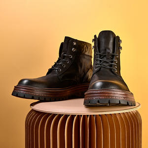 Chaussures Oxford en cuir de vachette pleine fleur avec talon amorti et design antidérapant, chaussures habillées pour hommes, chaussures en cuir - Product Image 2