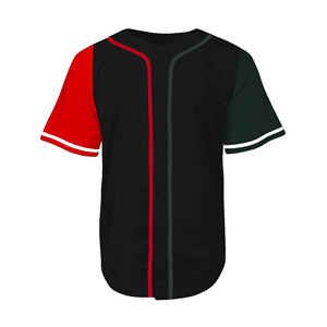 Vente en gros de maillots de baseball à manches courtes vêtements de sport respirants avec prix de logo brodé par sublimation personnalisée - Product Image 1