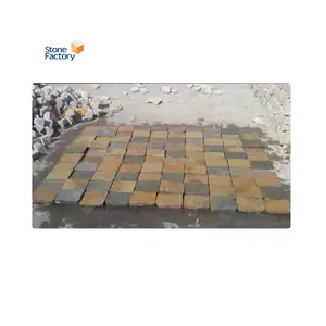 Durable Natural Yellow Brown Cobble <b>Stone</b> for Driveway, Parking, and Garden Paths Wholesale Rates - Product Image 5