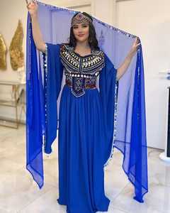 Nouvel arrivage d'ensembles pour femmes de style afghan en dentelle respirante au sol Afghan Kuchi pour fête de mariage tenue décontractée lourde personnalisée - Product Image 3