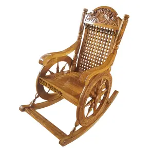 Comprar cadeira de balanço de qualidade padrão com madeira maciça feita de madeira de balanço mais recente projetada para venda por exportadores indianos