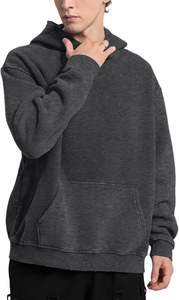 <b>Men's</b> Hoodies Oversized Unisex Acid Wash Hoodie Heavyweight Fleece Vintage 100% Carbon <b>Grey</b> <b>Sweatshirt</b> <b>Men</b> Women Streetwear - Product Image 4