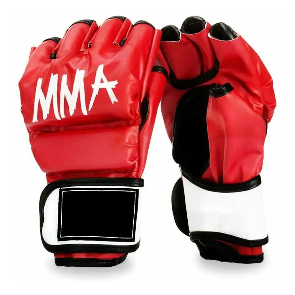 2022 nuevos guantes de MMA personalizados de cuero Artificial de medio dedo profesional de alta calidad para hombre para entrenar TOMBOLA SPORTS