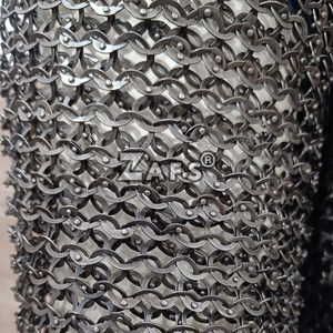 Chemise médiévale de cotte de mailles de haute qualité Armure en acier inoxydable fabriquée à la main pour la reconstitution historique pour les événements SCA en gros - Product Image 2