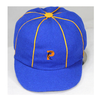 Gorra de Béisbol Azul Personalizada de Diseño Profesional, Estilo Cricket, 5 Paneles, Deportiva, con Patrón de Puntos Bordados, Logotipo, 100% Algodón
