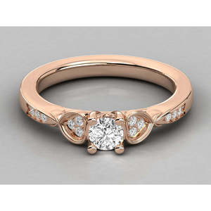 10K Gold Solitaire Ring for Ladies Lab Grown Diamond - Product Image 6