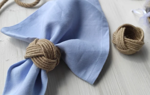 Servilletero de cuerda de yute, servilletero de cuerda rústica trenzada - Product Image 2