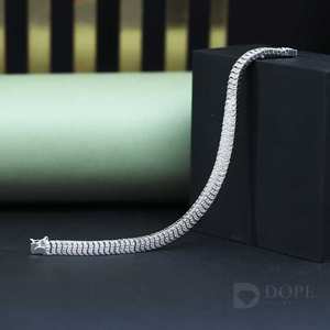 Moissanite Loose Diamond <b>Bracelet</b> In 18kt <b>Solid</b> Gold With Exclusive Design And For Every Occasion - Product Image 1