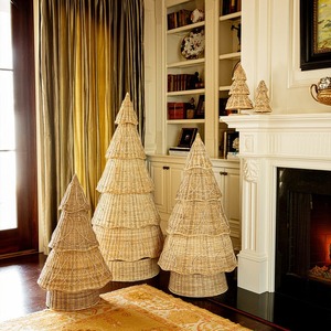 Juego de decoración navideña para árbol de Navidad, mimbre rústico tejido a mano, adorno festivo minimalista, decoración de mesa ecológica, OEM ODM de Vietnam - Product Image 2