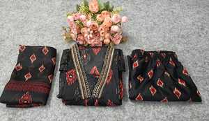 งานปักด้ายสีขาว chikankari ทำด้วยมือคอลเลกชัน Kurti ตัดตรงโดยการส่งออกของราชวงศ์ - Product Image 6