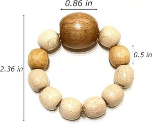 Servilletero de cuentas de madera, servilletero de madera rústico, Decoración de mesa, cuentas de madera hechas a mano y yute doble, agregue un servilletero elegante - Product Image 5