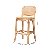 Tabouret de bar et de comptoir en rotin bohème écologique Handwicker meubles de chaise pour la cuisine en gros du Vietnam