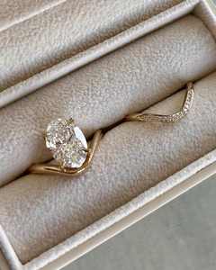 ชุดแหวนแต่งงาน VVS1เพชรรูปวงรีสำหรับงานปาร์ตี้เจ้าสาวชุดแหวนแต่งงาน925 10K 14K 18K - Product Image 1