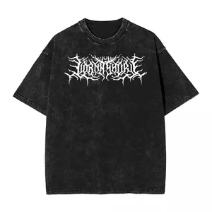 เสื้อยืดบ็อกซี่ฟิตตัวสั้นสำหรับผู้ชายเสื้อยืดผ้าฝ้ายเฮฟวี่เวต100% สไตล์สตรีทแวร์สั่งทำโลโก้3D พัฟตัวอักษรฟอกสีได้ - Product Image 6