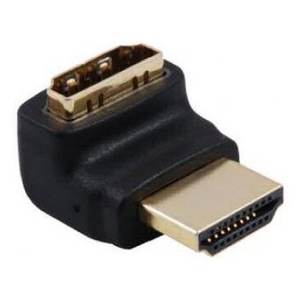 Adaptateur vidéo HDMI IADAP et connecteur M vers F 90 degrés vers le bas Noir L - Product Image 1