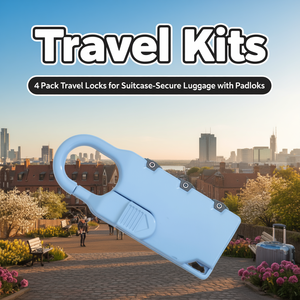 4 Pack Travel Locks for Suitcases-Secure Luggage with <b>Padlocks</b> - Product Image 3