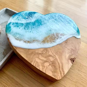 Posavasos Cuadrados de Resina Ecológicos de Lujo Hechos a Mano con Garantía de Calidad, Suministro al por Mayor de Posavasos de Resina y Madera Reciclada Saniya - Product Image 3