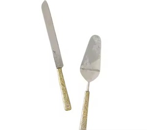 Juego de servidor de pastel de latón de la mejor calidad, cuchillo con diseño de acabado dorado tradicional, rebanadoras de pastel para eventos de cumpleaños, fiestas de boda - Product Image 6