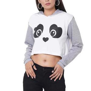 Haut à capuche décontracté pour femme, léger, anti-froissement, respirant, longueur courte, saison hivernale, design à col à capuche - Product Image 1