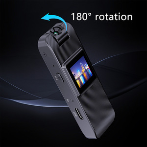 กล้องบันทึกวิดีโอแบบสวมใส่ตัว ความละเอียด 1080P Full HD พร้อมเลนส์หมุนได้ 180 องศา สำหรับการรักษาความปลอดภัย - Product Image 4