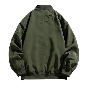 เสื้อแจ็กเก็ตผู้ชายสไตล์ฮาราจูกุ, แจ็คเก็ตบอมเบอร์วินเทจเสื้อกันลมเสื้อเบสบอลคลาสสิกแนวสตรีทแวร์ทันสมัย - Product Image 5