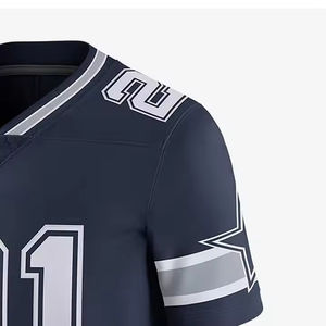 Nuevo Diseño Personalizado de Camiseta de Fútbol Americano, Otros Tipos de Impresión, 100% Poliéster, Secado Rápido, Nombres y Números de Equipo Personalizados, Transpirable - Product Image 2