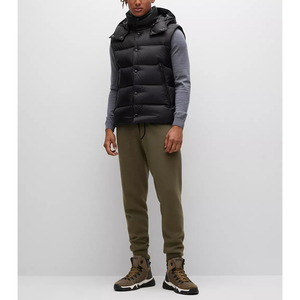 Manteau d'hiver chaud et épais pour hommes manteau de bouffante de logo personnalisé de couleur unie pour l'extérieur en gros - Product Image 4