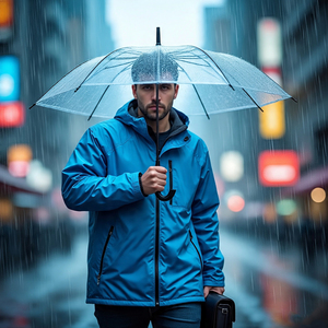 Chaqueta cortavientos para hombre 100% Spandex chaqueta de lluvia para hombre montaña senderismo chaquetas cortavientos ligeras para hombre - Product Image 2