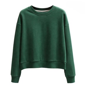 Sweat-shirt unisexe à col ras du cou, coupe ample, tricoté, couleur unie, manches classiques, qualité supérieure, pour l'automne - Product Image 5