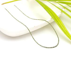 Diamante verde Rondelle 100% Natural brillante facetado chapado en oro plata esterlina 925 collar lujoso hecho a mano con cuentas finas - Product Image 2