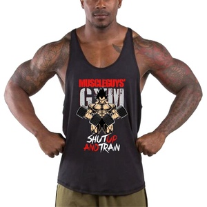 Débardeurs de sport respirants à col en V personnalisés avec logo pour hommes, séchage rapide, haute qualité, vêtements de fitness OEM en coton - Product Image 1
