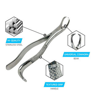 Equipo de ortodoncia Manual de alta calidad, fórceps de extracción Dental de acero alemán para molares inferiores, base de instrumento quirúrgico - Product Image 4