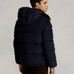 เสื้อแจ็คเก็ตผู้ชายสั่งตัดพิเศษ แจ็คเก็ตฤดูหนาวสีพื้นเงา แขนยาว มีฮู้ด กันน้ำ ผ้าฝ้ายหนา ซิปแข็งแรง - Product Image 3