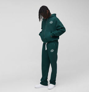 Chándales Deportivos Personalizados para Hombre, Sudadera con Capucha Informal con Cremallera y Hombros Caídos, Unisex, de Algodón, Secado Rápido, Ecológicos - Product Image 1