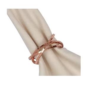 Rond de serviette en cuivre conçu accrocheur fiable pour les clients pour servir des accessoires de décoration de table au prix le plus bas et le plus bas - Product Image 2